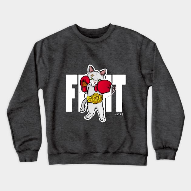 Ultimate Fluffy Fighter Crewneck Sweatshirt by @akaluciarts